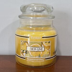 Yankee Candle Lemon Lime 14.5 Oz Jar Candle Black Label NEW